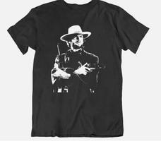 Uždraustasis Clintas Eastwoodas, Vakarų kaubojus, Josey Walesas, retro marškinėliai, unisex marškinėliai XL