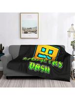 Geometry Dash pledas Nešiojamas vilnos sofos metamas pledas namams, miegamajam, laukui Pledai Antklodė Dygsniuota antklodė 75X95CM pilka spalva