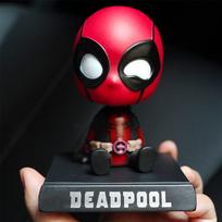 Deadpool Shaking Head Doll Phone Bracket Car Dashboard Table Decoration Toy Gift