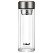 Supor dvigubo sluoksnio izoliuotas borosilikatinio stiklo puodelis, 380 ml