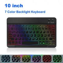 RGB Backlit Bluetooth Keyboard Mini Keyboard Gaming Keyboard Rechargeable Keyboard Portable Keyboard For IOS Android Windows
