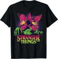 Stranger Things 5 sezonas Retro vaizdo žaidimų Demogorgonas Marškinėliai S