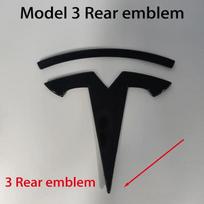 Automobilio lipdukas 2025 Karštas Tesla Model 3 Y - Blizgus juodas metalinis priekinis arba galinis emblemos ženklelis | Bagažinės ir variklio dangčio logotipo keitimo lipdukas