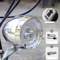 USB Rechargeable  Headlight – Retro LED Front Light for Mountain Bikes, High-Brightness Cycling Equipment One Size