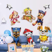 6 vnt. spalvingi Paw Patrol balionai Šunų patrulio tema balionai Vakarėlio dekoracijos beige