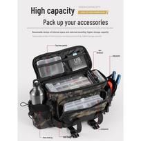 Multipurpose Waterproof Fishing Tackle & Rod Bag - Large Capacity Waist & Crossbody Design 24*11*20 Compact
