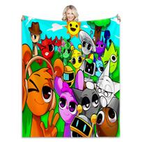 Sprunki Incredibox žaidimo metamas pledas sofai, lovai. Minkštas, pūkuotas pliušinis miegojimo pledas. Įvairių dydžių. Antklodės visiems sezonams 75x100cm