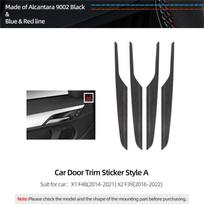 Skirta BMW X2 F39 X1 F48 Pagaminta iš Alcantara Automobilio Interjero Durų Skydelio Apdailos Juostelės Performance Lipdukas 4vnt Automobilio Tiuningavimo Aksesuarai Blue Style A
