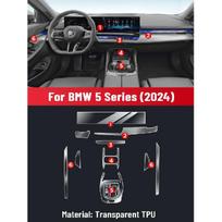 Apsauginė plėvelė nuo įbrėžimų automobilio salono centrinės konsolės, multimedijos skydelio, navigacijos TPU BMW 5 serijos G60 G61 2024 Lipdukas Left rudder driving