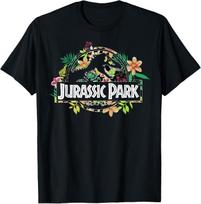 Juros periodo parkas Gėlėtas Tropinis Fosilijų Logotipas Grafinis Marškinėliai Marškinėliai S