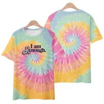 I Am Kenough T-shirt Cartoon Tie Dyeing 3D Graphic Printing Retro Casual Streetwear Aesthetic Women/Men Tops for Spring/Summer S