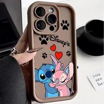Stitch Angel Meilės Širdis Telefono dėklas Samsung Galaxy S25 S24 S23 S22 Plus Ultra FE A56 A17 A07 A36 A16 A06 A26 A55 Minkštas dangtelis Samsung A26 5G