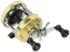 AbuGarcia Ambassadeur 5500CS Rocket Šampano aukso dvigubos rankenos Topwater ritė šamams ir Bass, Snakehead, Dešiniarankiams,