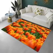 Gražus 3D spausdintas tulpės kilimas svetainei, miegamajam  Neslystantis, minkštas kilimėlis, kilimas prie sofos, namų kilimėlis, dekoras Tapete 40x60cm (16x24in)