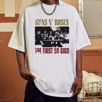 Roko grupė Guns N Roses Axl Rose Slash Grafinis Marškinėlis Vyrams Moterims Hip Hop vintage gatvės stilius Unisex Medvilniniai trumpomis rankovėmis Marškinėliai S