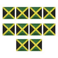 10 vnt. kvėpuojanti unisex bandana galvos apdangalas suaugusiems ir vaikams Stilingi hip-hopo šokių aksesuarai Jamaikos vėliavos raštas 1