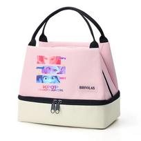 Anime KPop Demon Hunters Colorful Double-layer Insulated Bag Insulated Lunch Bag Student Handbag