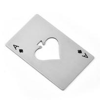 Stainless Steel Metal Poker Game Water Resistant Blackjack Game Toss Durable Silver Card Poker Opener