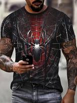 Marvel Žmogus-voras Grafinis T-shirt Vyriškas Tvoros Dizainas 3D Spausdinimas Laisvalaikio Trumpomis Rankovėmis T-shirt Lengvas Poliesterio Mišinys Žmogaus-voro T-shirt S