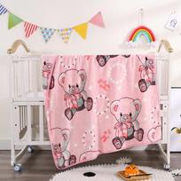 Cute Cartoon Printing Children Blanket Double Side Thicken Warm Kids Throw Blanket Air-conditioned Room Baby Thin Cover Blanket about 100x130cm