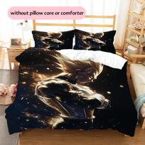 Vegeta Dragon Ball Cartoon Pattern Bedding Home Decoration Birthday Gift (1 * duvet cover + 2 * pillowcase, without core) 135x200cm