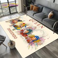 Klasika Karalienė-Roko Grupė Freddie Kilimas Svetainei Miegamajam Namų Sofos Dekoravimui, Vaikų Zonos Kilimas Neslystantis Grindų Kilimėlis 40x60cm( 15x23in )