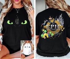 Epic Universe Night Fury Dragon Rider Shirt Toothless Fantasy Universal Studios L