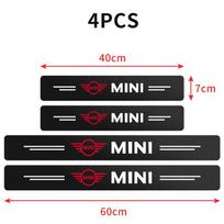 4 vnt. automobilio durų slenksčio apsaugos anglies pluošto rašto slenksčio lipdukai BMW MINI WORKS One Cooper JCW R60 R59 R58 R57 R56 R55 4PCS