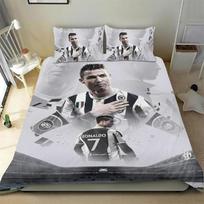 Futbolo Žvaigždės Ronaldo Patalynės Komplektas Antklodės Užvalkalas 2/3 Dalių Komplektas Viengulis Dvigulis Miegamojo Dekoras Lengvas Patogus Minkštas 3D EU Single(135*200cm)3pcs