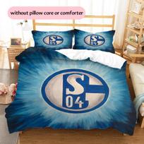 Schalke 04 Futbolo Klubo Raštas Patalynė Namų Dekoras Gimtadienio Dovana (1 * antklodės užvalkalas + 2 * pagalvės užvalkalai, be šerdies) 135x200cm
