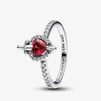 Diamond Ring Light Luxury Fashion Diamond Ring Jewelry Gift For Women Girls Size 5 To 10 7 raudona
