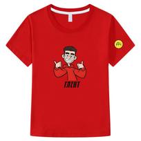 Vaikų 100% medvilnės marškinėliai Merch A4 GLENT spausdinimas Laisvalaikio drabužių rinkinys Berniukų ir mergaičių madingi viršutiniai drabužiai Vaikų vasariniai marškinėliai 12T rožinė