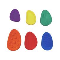 5/6/12Pcs Stress Relief Toy Silicone Bracelet Ring Stone Textured Sensory Fidget Toys for Adults kids Autism Fidget Stress Toys