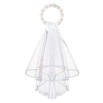 Elegant Floral Bridal Headband with Veil Wedding Headwear Bridal Wreath Veil for Bachelorette Party & Bridal Shower Gift 1