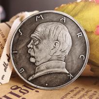 Geležies ir kraujo Vokietijos kancleris, Bismarkas, proginė moneta, pagarbos, sidabrinis doleris, moneta