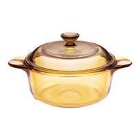 PYREX Corning 1.5L Crystal Clear Glass Cooking Pot