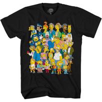 Simpsonų Springfildo Grupės Montažas Bartas Homeris Marškinėliai S juoda