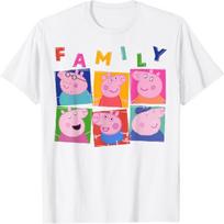 Peppa Pig Šeimos Dėžutė Marškinėliai XXXL balta
