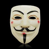 Guy Fawkes Kaukė Juoda/Balta Revoliucinio Stiliaus Helovino Cosplay Veido Dangalas vakarėlio Aksesuarai juoda
