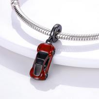 Kūrybiškas raudono sportinio automobilio pakabukas Plata R Originalūs karoliukai Tinka Originalcharms apyrankei Karoliukų papuošalai Dovanos moterims