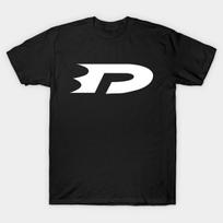Men Black Print T-shirt Danny Phantom Logo White No-Cut Transfer Paper Print Cotton Tshirt M juoda
