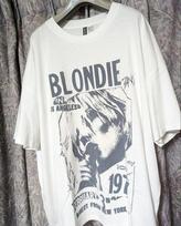 Blondie 1977 Retro stiliaus baltas medvilninis marškinėlis Vyrams Moterims Unisex S-5XL Unisex marškinėlis S white