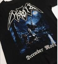 RETRO Morbid grupės gruodžio mėnulio marškinėliai juodi Trumpomis rankovėmis Visų dydžių Unisex marškinėliai S
