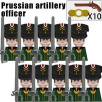 Vaikų žaislai Napoleono karai Statybiniai kaladėlės 10 vnt./partija Fusilier Lancer kareiviai Mini veiksmo figūrėlės Žaislai vaikams Kalėdinės dovanos