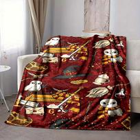 1pc Harry Potter Flannel Throw Blanket Lightweight Soft Warm All Season Blanket for Sofa, Bed, Travel, Camping L1024063 80x120cm