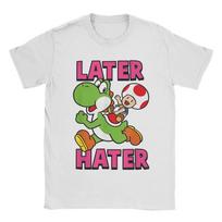 Miniso Super Mario Yoshi Toad Vėliau Hater Marškinėliai Vyrams Moterims Juokingi Marškinėliai Apvalia Kaklo Iškirpte Žaidimas Anime Marškinėlis Drabužis Dovana S