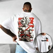Nauji „Dragon Ball Anime Goku“ apvalios kaklo ir trumpų rankovių marškinėliai „2026 Bandai Summer“ vyriški sportiniai laisvi ir kvėpuojantys medvilniniai marškinėliai S