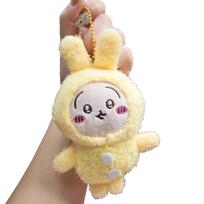 In Stock 12CM Chiikawa Pajama Plush Pendant Keychain Cartoon Usagi Hachiware Usachi Doll Keychains Chiikawa Plush Doll Toys Gift