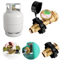 Brass Propane Tank Gauge Adapter Propane Level Indicator Pressure Level Meter Indicator for Cylinder BBQ Gas Grill RV Camper China Mainland