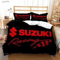 Suzu Motorcycle Casal Visų sezonų patalynės užvalkalas Antklodės užvalkalas Patalynės komplektai Minkštas pledo užvalkalas ir pagalvių užvalkalai Viengulis/Dvigulis/Karalienės dydžio/Karaliaus dydžio EU Single(135*200cm)3pcs